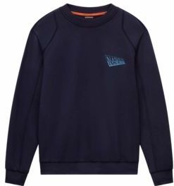 Napapijri - B-Aren Crew - Trui - Blauw - Relaxed Fit - 100% Katoen