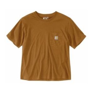 T-Shirts Carhartt Women Lightweight Crewneck T Shirt Carhartt Brown-S