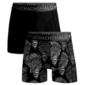 Boxershort Muchachomalo Men Short Modal Bull Print Black (2-Pack)-S