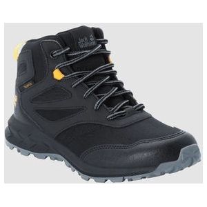 Wandelschoen Jack Wolfskin Kids Woodland Texapore Mid Black Burly Yellow XT-Schoenmaat 31