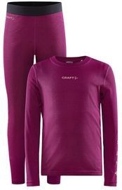 Craft - Core Warm Baselayer Set Jr - Baselayer - Roxo-Coral - 100% Polyester