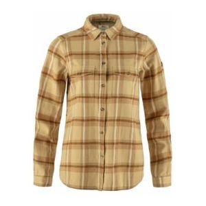 Blouse Fjällräven Women Övik Heavy Flannel Shirt Dune Beige Buckwheat Brown-M