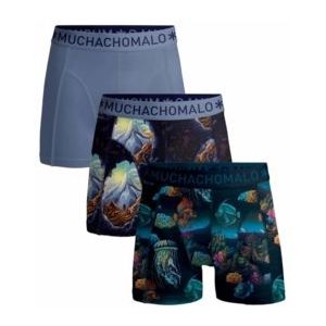 Boxershort Muchachomalo Boys Deep Sea Mountaintops Print/Print/Blue (3-Pack)-Maat 110 / 116