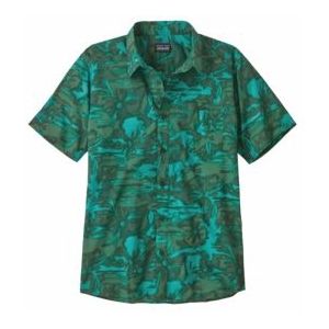 Shirt Patagonia Men Go To Shirt Cliffs and Waves Conifer Green-M