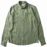 Shirt Edmmond Studios Men Linen Plain Olive