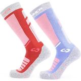 Skisok Sinner Women Pro Socks Ladies Double Pack Pink/Blue-Schoenmaat 42 - 44