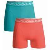 Boxershort Muchachomalo Men Solid Pink Blue ( 2-Pack )-S