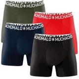 Boxershort Muchachomalo Men Solid Dark blue Red (4-Delig)-XXXL