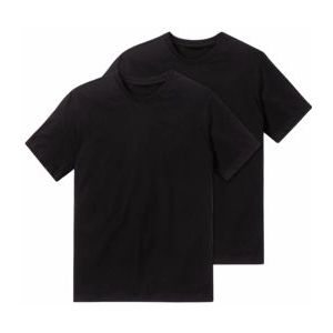 T-Shirt Schiesser Men 008150 Black (set van 2)-M