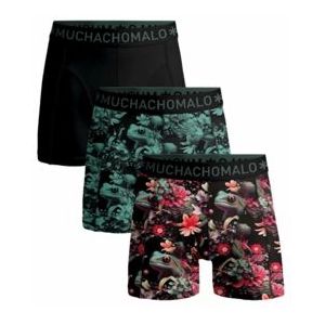 Boxershort Muchachomalo Men Solid Print Print Black ( 3-Pack )-S