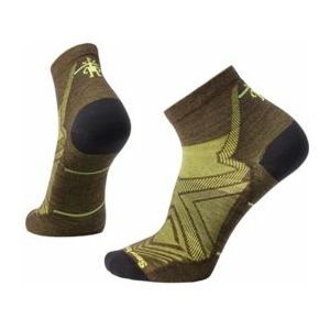 Sok Smartwool Unisex Run Zero Cushion Ankle Socks Military Olive-L