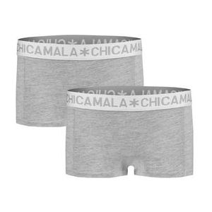 Boxershort Chicamala Girls Solid Grey Grey (2-Delig)-Maat 134 / 140