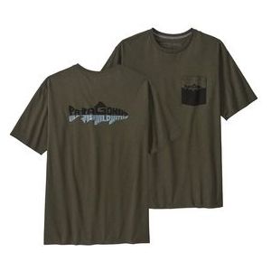 T-Shirt Patagonia Men Wild Waterline Pocket Responsibili-Tee Basin Green-L