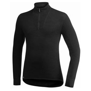 Woolpower Zip Turtleneck 200 merino ondergoed zwart