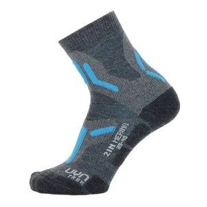 Wandelsok UYN Women Trekking 2In Merino Mid Grey Turquoise-Schoenmaat 35 - 36