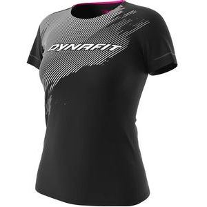 Hardloopshirt Dynafit Women Alpine 2 Short Sleeve Black Out Nimbus-L