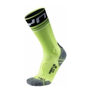Hardloopsok UYN Men Runner's One Mid Socks Lime/Black-Schoenmaat 39 - 41