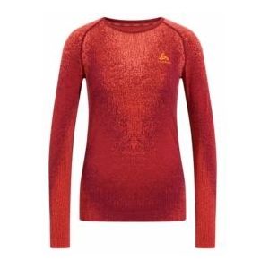 Ondershirt Odlo Women Bl Top Crew Neck L/S Blackcomb Eco Spiced Apple-XL