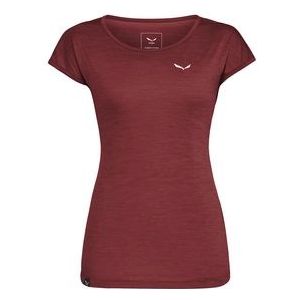 T-Shirt Salewa Women Puez Melange Dry W S/S Tee Syrah Melange-XXS