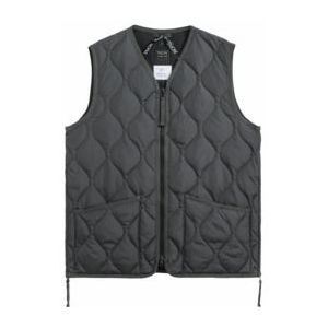 Vest Taion Unisex Military Zip V Neck Down Charcoal-M