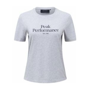 T-Shirt Peak Performance Women Original Tee Med Grey Melange Black-M