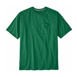 T Shirt Patagonia Men Boardshort Logo Pocket Responsibili Tee Gather Green-S