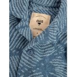OAS - Wavy Cuba Terry - Blouse - Blauw - Korte Mouwen