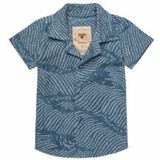 OAS - Wavy Cuba Terry - Blouse - Blauw - Korte Mouwen