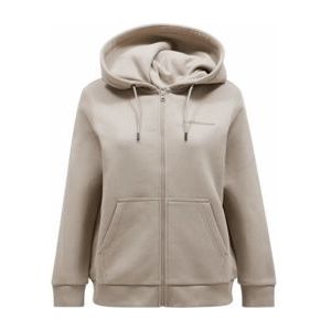 Hoodie Peak Performance Women Original Small Logo Zip Avid Beige-S