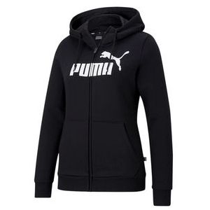Vest Puma Women Essentials Logo Full Zip Hoodie FL Black-XXL