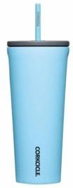 Thermosbeker Corkcicle Cold Cup met Rietje Blauw 710 ml