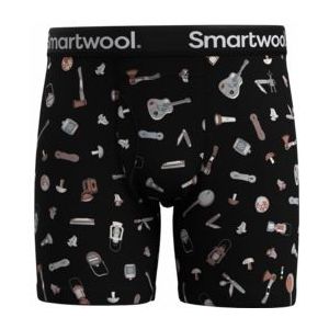 Boxershort Smartwool Men Merino Print Brief Boxed Everyday Black Gone Camping-S