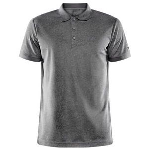 Polo Craft Men Core Unify Polo Shirt Dark Grey Melange-XXXXL