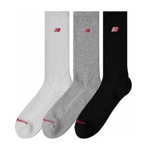 Socks New Balance Unisex Patch Logo Crew White Multi (3 Pack)-Schoenmaat 43 - 46