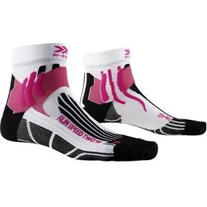 Hardloopsokken X-Socks Women Run Speed Two White Black-Schoenmaat 35 - 36