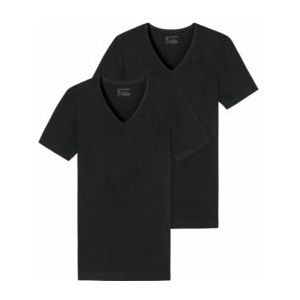 T-Shirt Schiesser Men 173982 Black (set van 2)-M