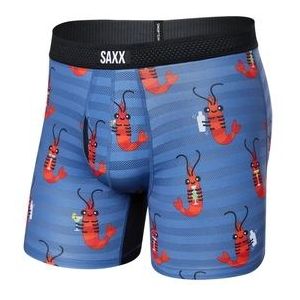 Boxershort Saxx Men Droptemp Cooling Mesh Shrimp Cocktail - Navy-XXL
