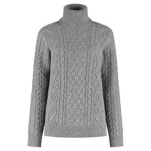 Trui Blue Loop Women Essential Cable Sweater Light Grey-M