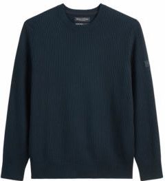 Gebreide Trui - Effen - Knitwear - Geribbelde Kraag - Lange Mouw