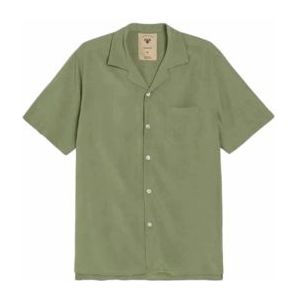 T-Shirt OAS Men Green Plain-M