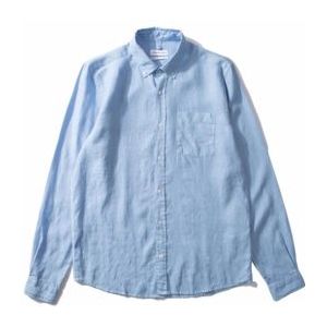 Shirt Edmmond Studios Men Linen Plain Light Blue-M