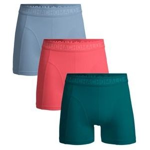 Boxershort Muchachomalo Men Solid Green Pink Grey ( 3-Pack )-L