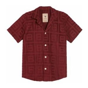 Blouse OAS Men Burgundy Terrace Cuba Terry-M