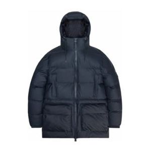 Winterjas RAINS Unisex Alta Long Puffer Cargo Jacket Navy-M