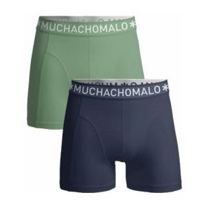 Boxershort Muchachomalo Boys Solid Grey Green ( 2-Pack )-Maat 134 / 140