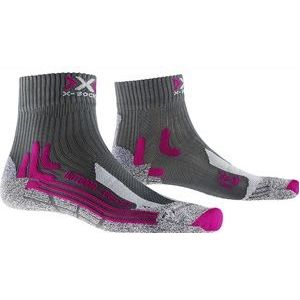 Wandelsok X-Socks Women Trek Outdoor Low Cut Antracite Fuchsia-Schoenmaat 39 - 40