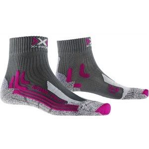 Wandelsok X-Socks Women Trek Outdoor Low Cut Antracite Fuchsia-Schoenmaat 35 - 36