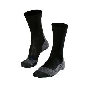 FALKE TK2 Cool Wandelsokken anti blaren, medium padding functioneel garen sportsokken heren zwart - Maat 39-41