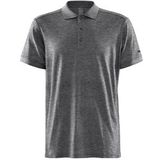 Polo Craft Men Core Blend Polo Shirt Dark Grey Melange-XXL