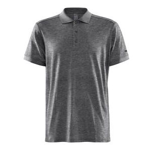 Polo Craft Men Core Blend Polo Shirt Dark Grey Melange-M